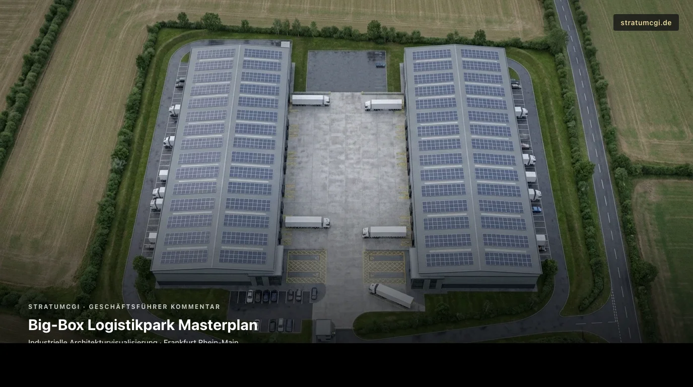 Director Commentary Bild für einen Big-Box Logistikpark mit zwei Grade A Distribution Units
