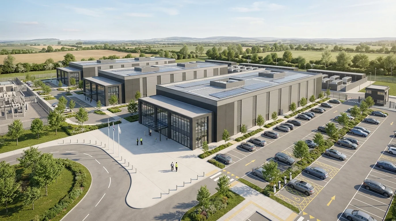Rechenzentrum CGI Referenzbild für Hyperscale Campus und technische Infrastruktur
